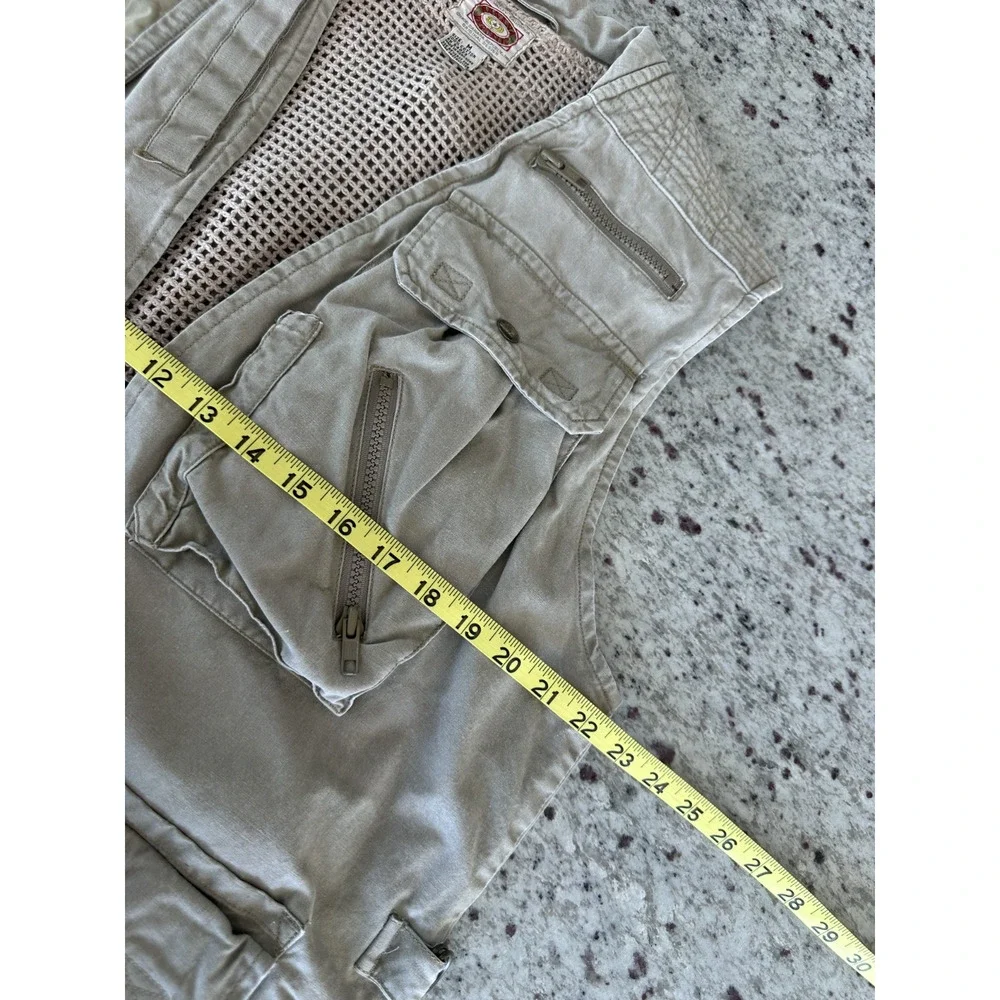 Rare Vintage 1980s Banana Republic Khaki Safari Vest Multi Pocket Tactical Sz M